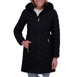 DKNY Women's Stretch Walker Coat Black Small NWT